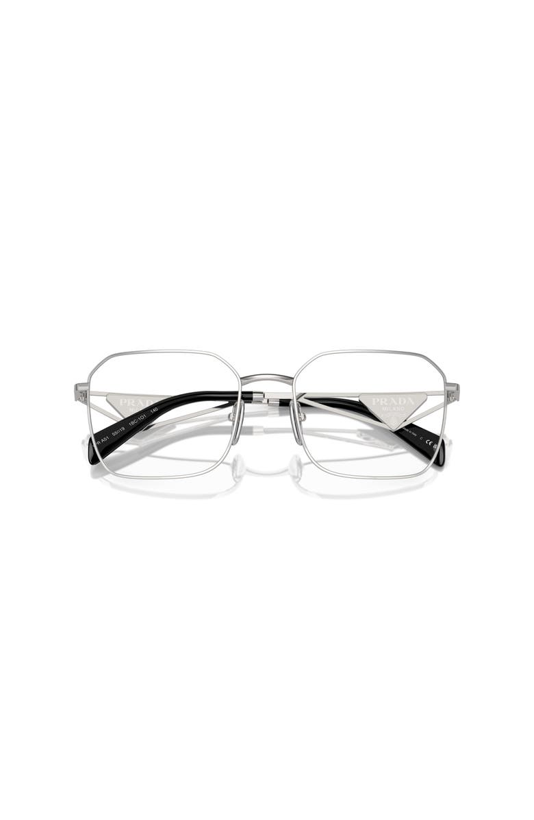Prada 55mm Irregular optical glasses, Alternate, color, Silver