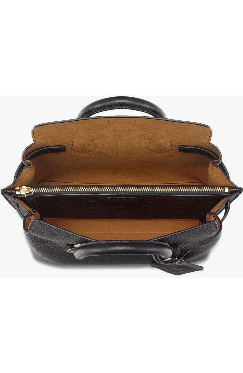 MCM Small Milla Tote in Spanish Embossed Leather, Alternate, color, Black