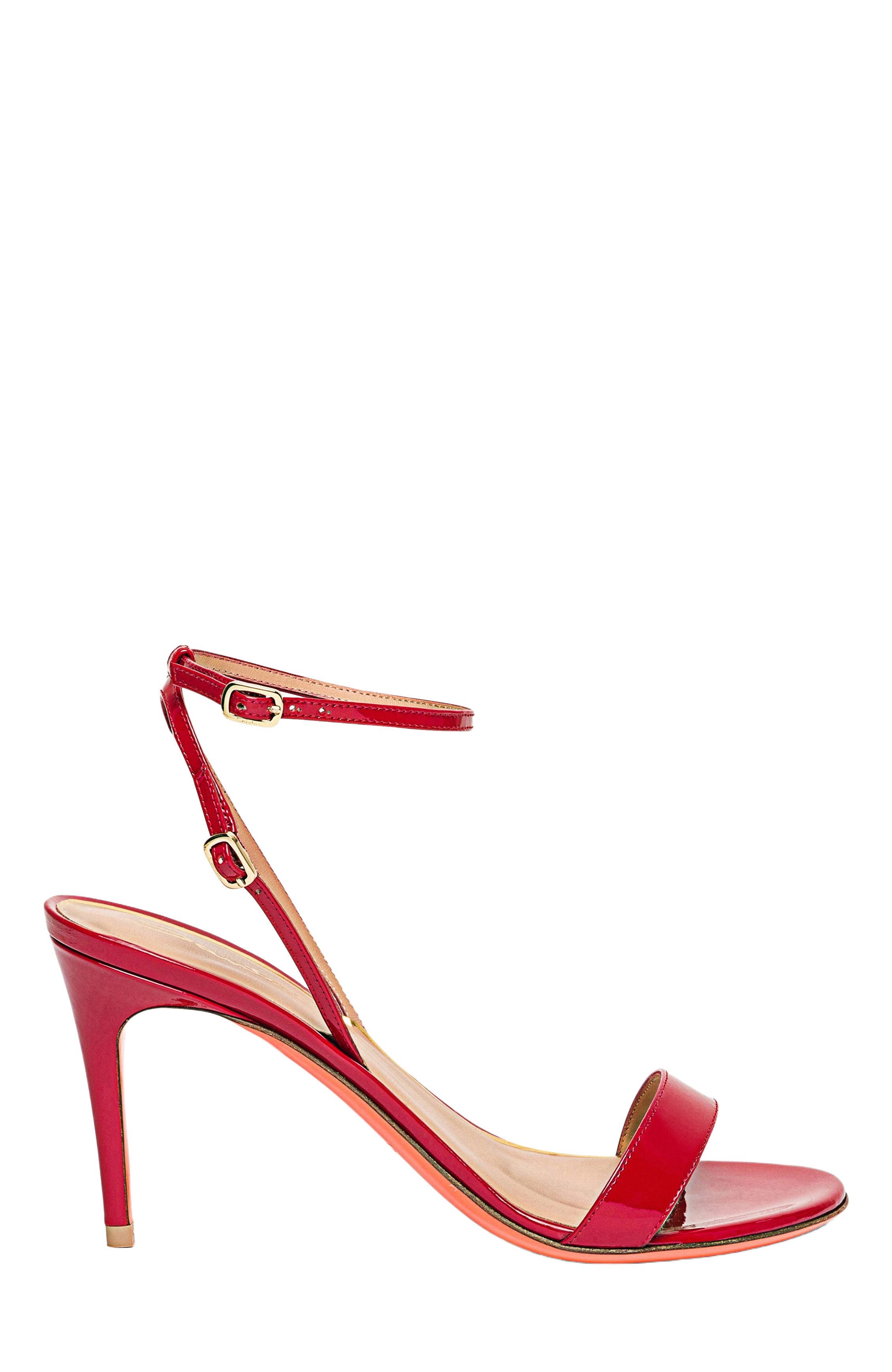 Santoni Patent leather high-heel sandal, Alternate, color, 