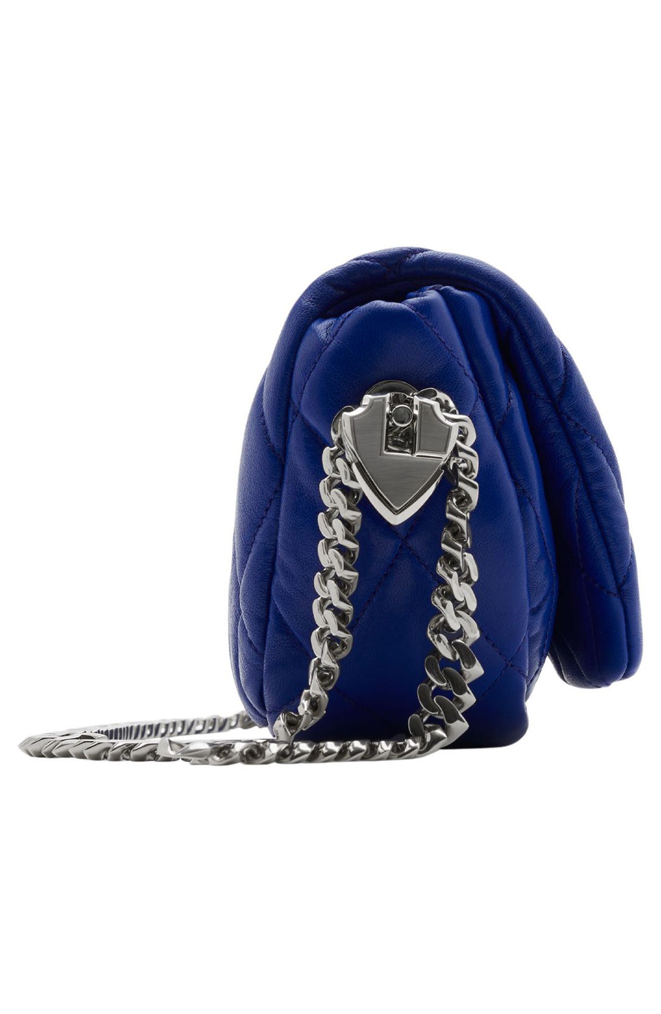 Burberry Small Shield Quilted Leather Shoulder Bag, Alternate, color, Knight