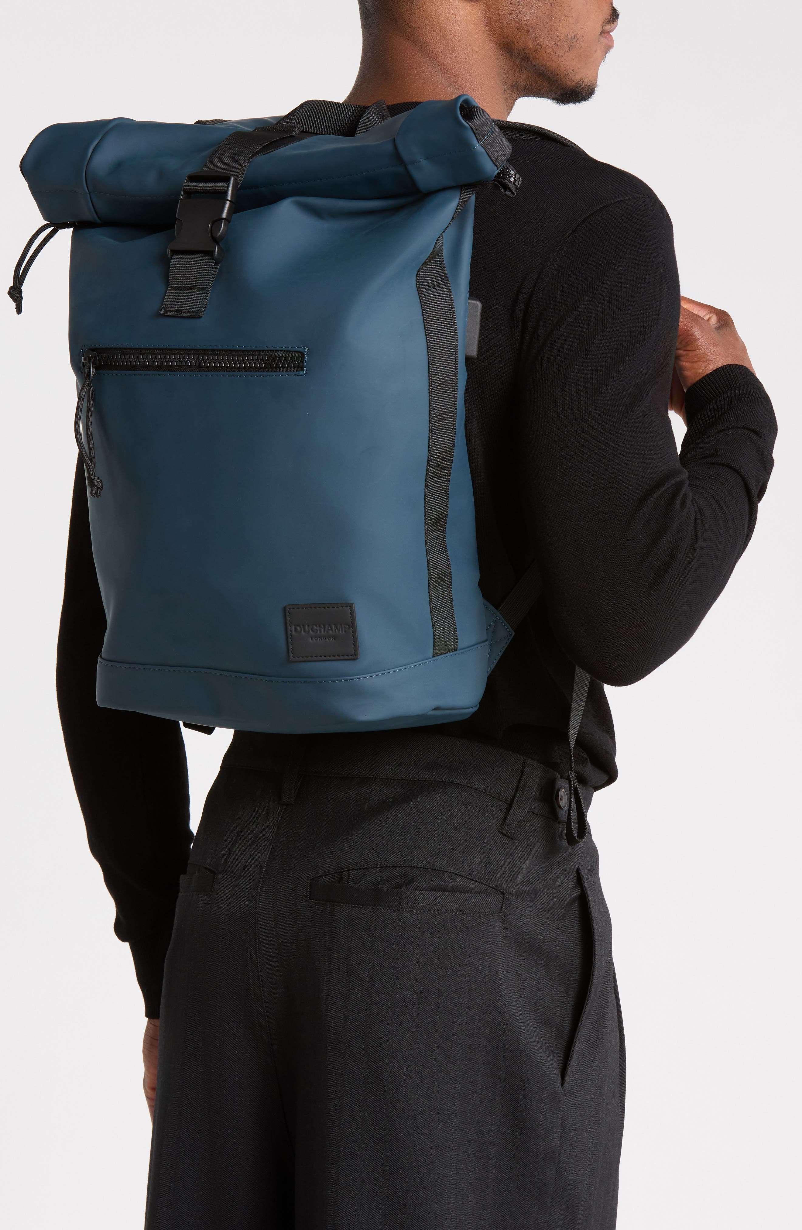 Roll Top Backpack, Alternate, color, BLUE
