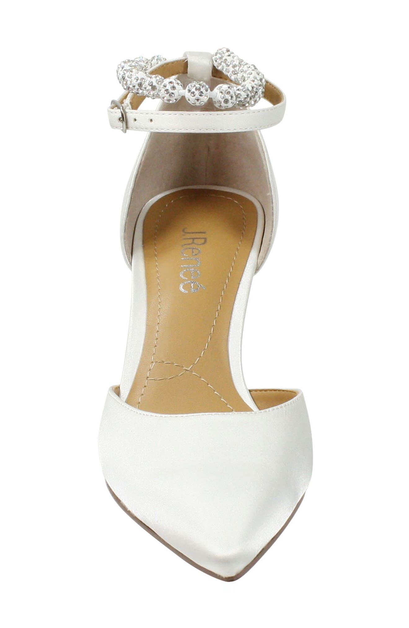 J.Renée Kenema Ankle Strap Pump, Alternate, color, WHITE SATIN