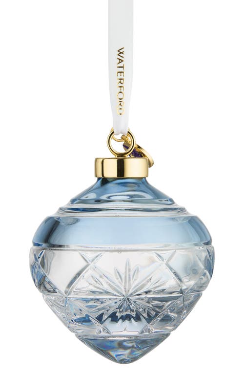Waterford Winter Wonders Snowflake Bauble Crystal Ornament In Blue
