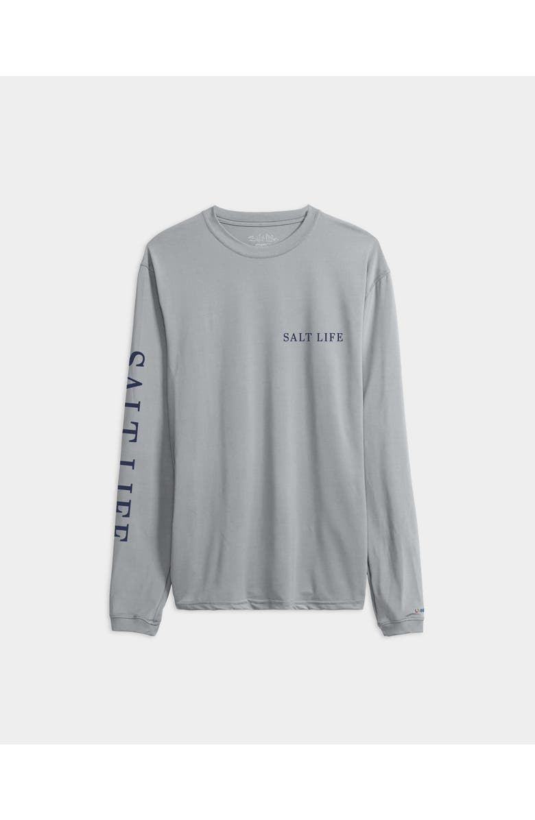Salt Life Canopy Performance Long Sleeve Tee, Main, color, Mist Grey Heather