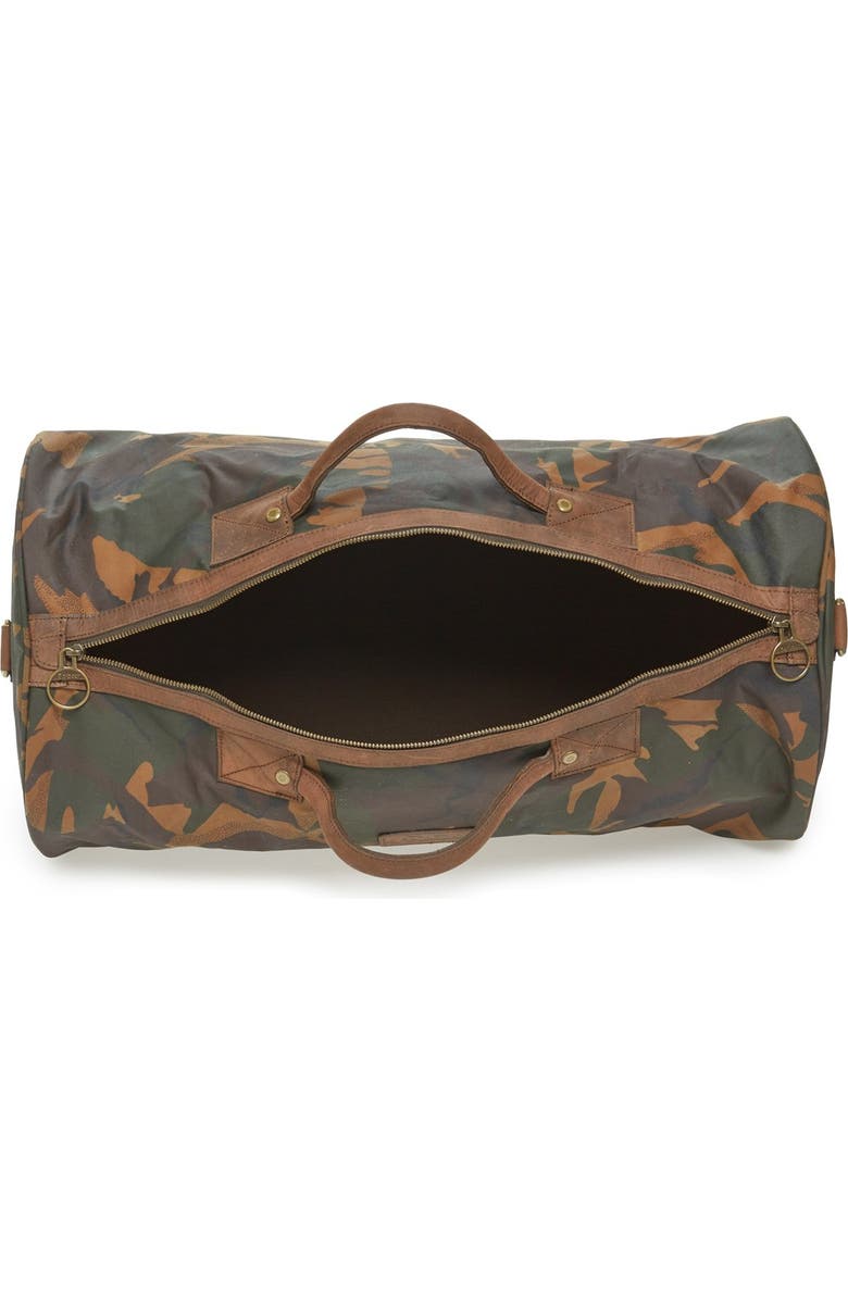 Barbour 'Glenn' Waxed Canvas Duffel Bag, Alternate, color,