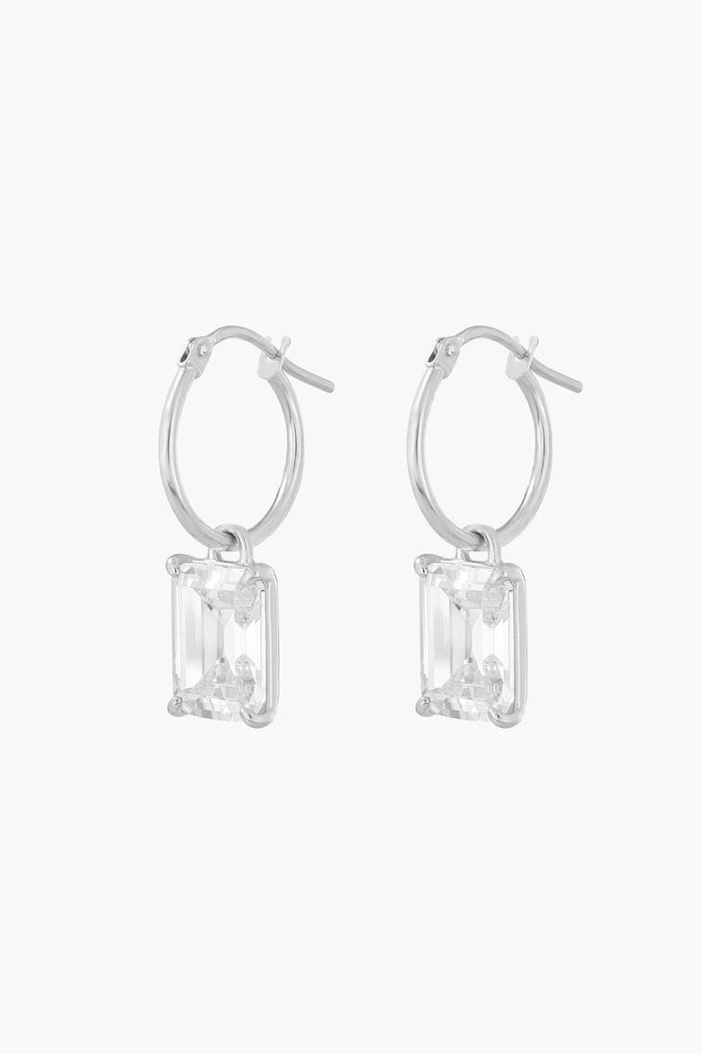 Sterling Silver 18k Gold Plated Lena Sparkle Earrings Statement Piece, Alternate, color, Silver