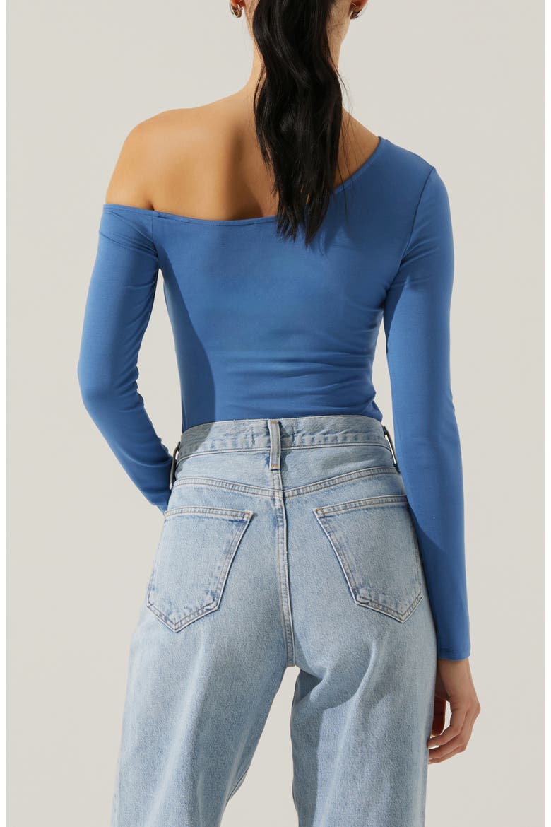 Kora One-Shoulder Top, Alternate, color, BLUE