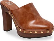 CHASE AND CHLOE Studded Platform Mule