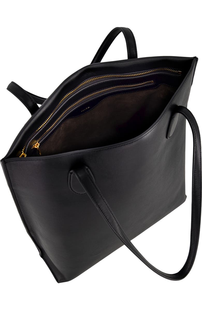 Vince Athene Leather Tote, Alternate, color, Black