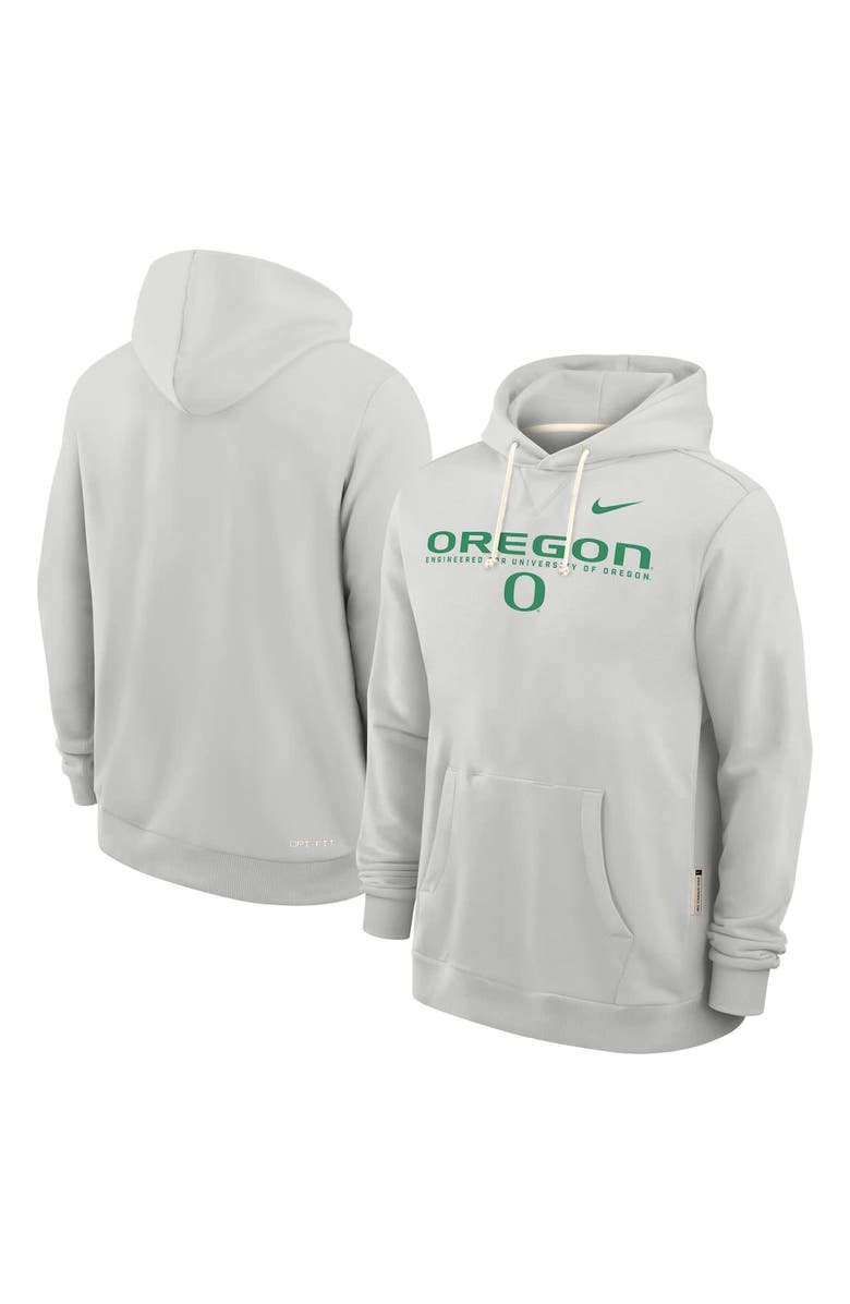 Nike Men's Nike Gray Oregon Ducks 2025 Sideline Standard Issue Dri-FIT Hoodie, Alternate, color, Gray