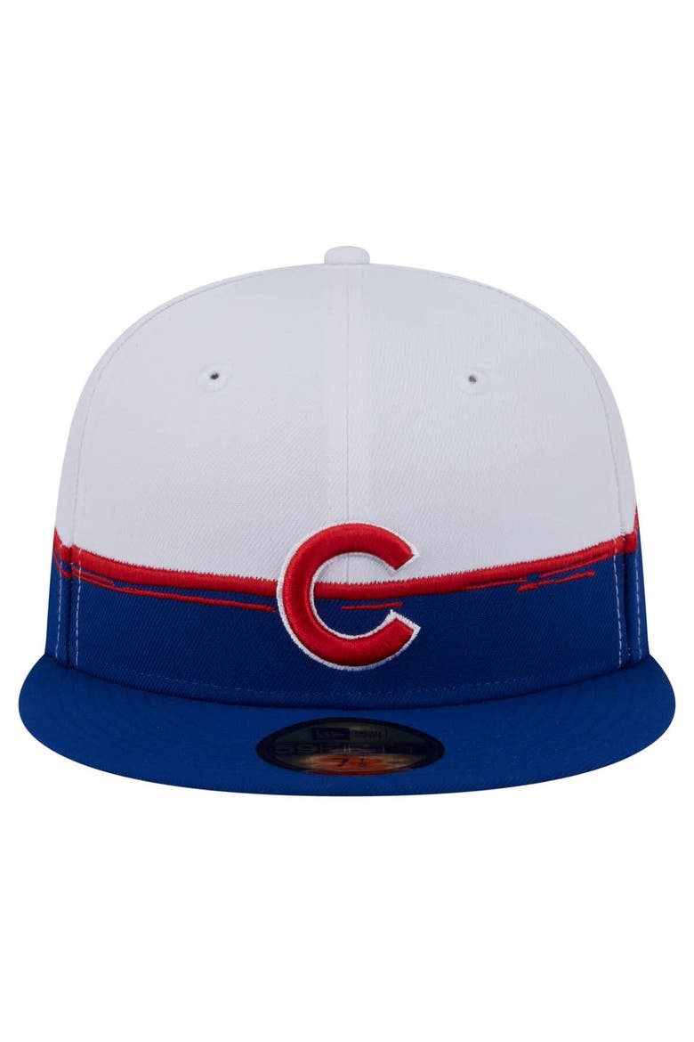 Men's New Era  Royal/White Chicago Cubs Paint Stroke 59FIFTY Fitted Hat, Alternate, color, Royal