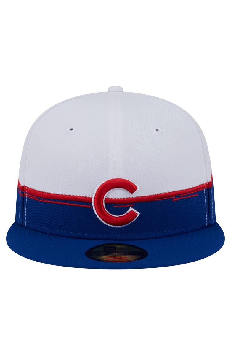New Era Men's New Era  Royal/White Chicago Cubs Paint Stroke 59FIFTY Fitted Hat, Alternate, color, Royal