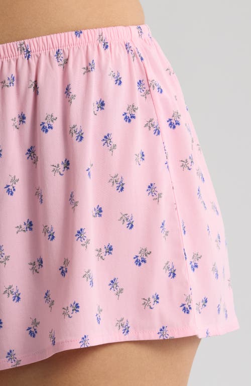Florence By Mills Relaxed Fit Pajama Shorts In Pink Floral