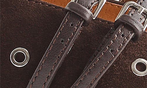 Madewell The Greta Eyelet Embellished Double Strap Ballet Flat In Brown