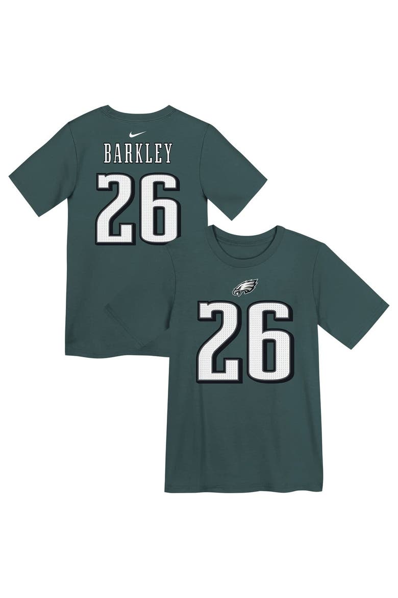Preschool Nike Saquon Barkley Midnight Green Philadelphia Eagles Player Name & Number T-Shirt, Main, color, Green