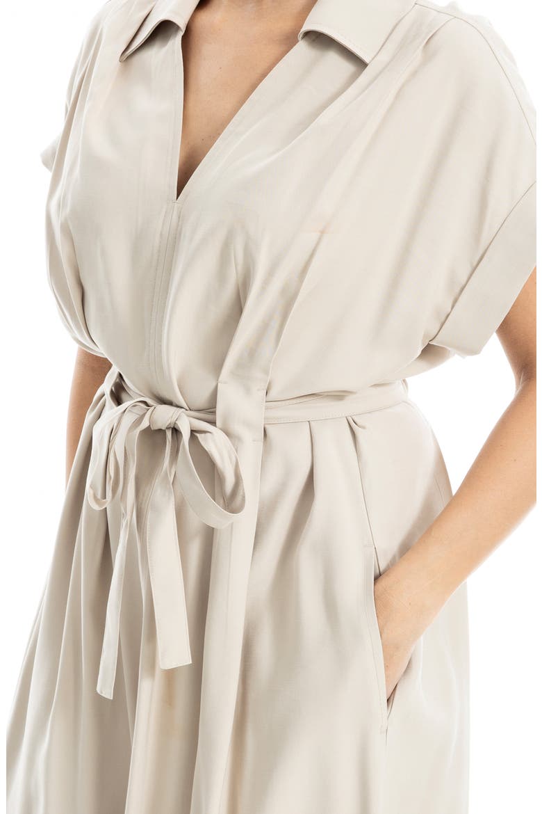Rolled Sleeve Midi Shirtdress, Alternate, color, PUMICE-PUMICE