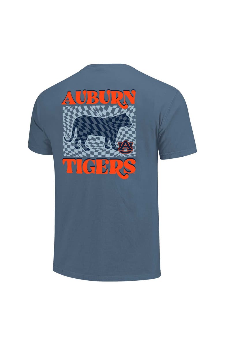 IMAGE ONE Women's Navy Auburn Tigers Comfort Colors Checkered Mascot T-Shirt, Alternate, color, Navy