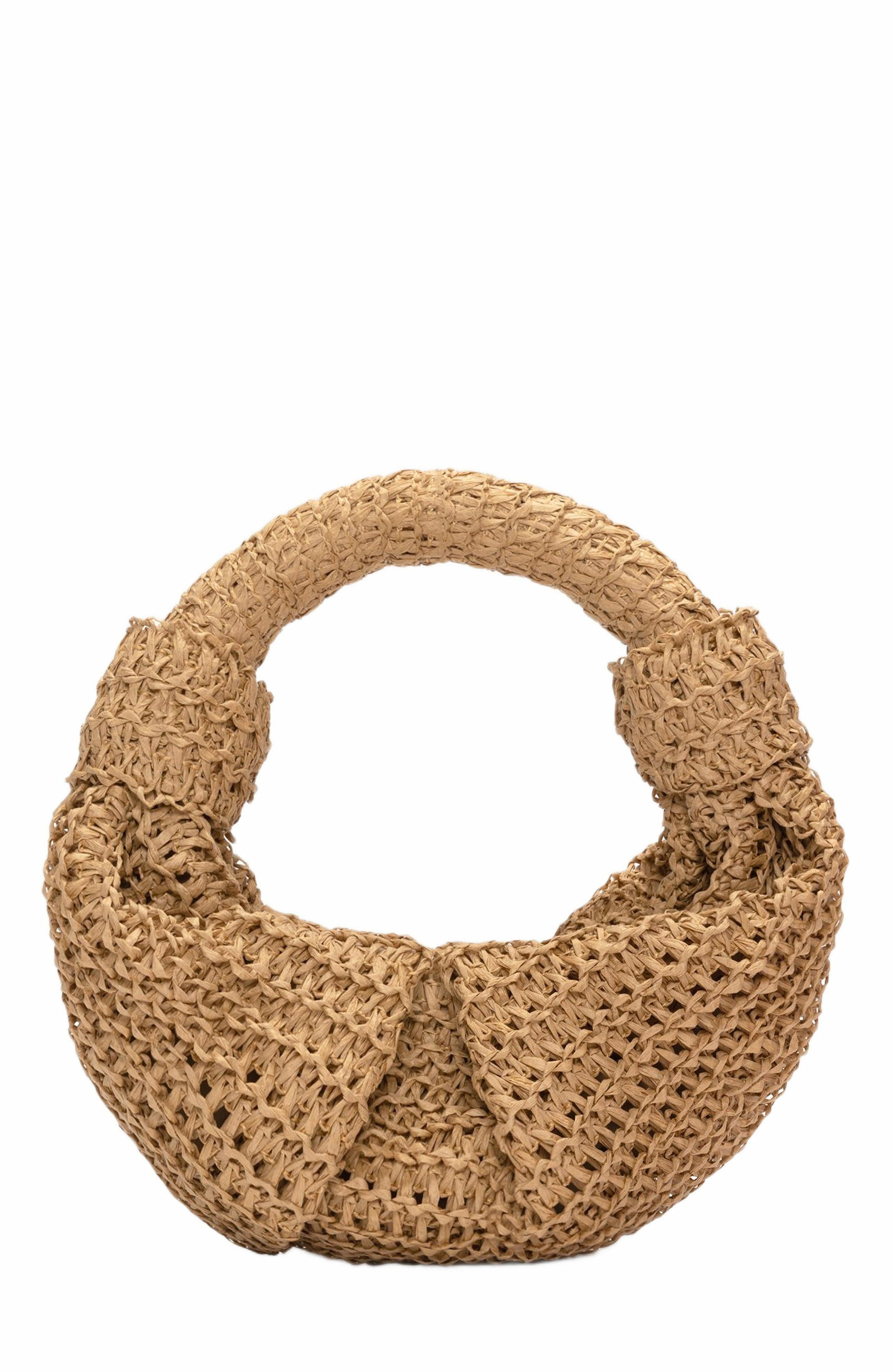 SIMONMILLER Raffia Lopsy Bag, Main, color, Natural