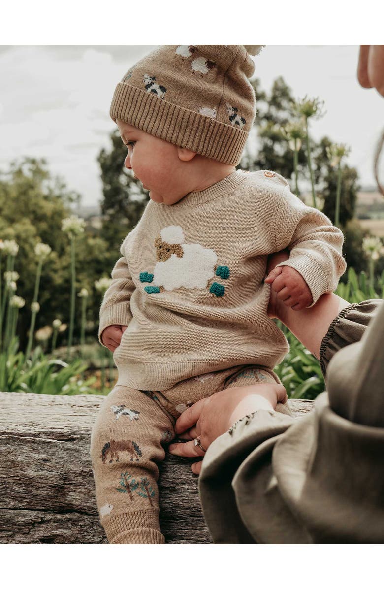 Purebaby On The Farm Leggings, Alternate, color, Farm Jacquard