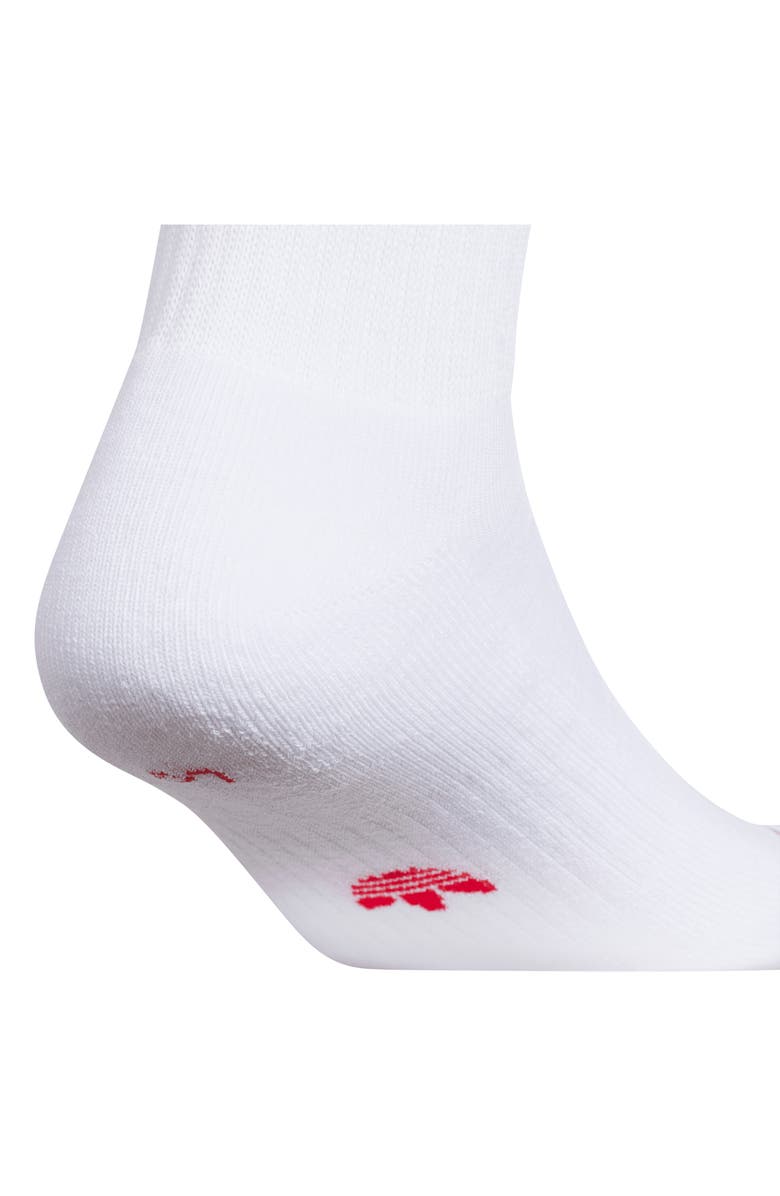 adidas Gender Inclusive Originals Assorted 3-Pack Crew Socks, Alternate, color, White/ Scarlet/ Yellow