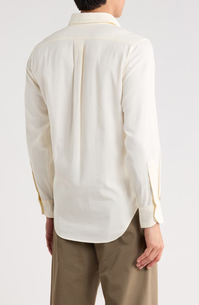BUCK MASON Draped Twill One Pocket Long Sleeve Shirt, Alternate, color, Natural