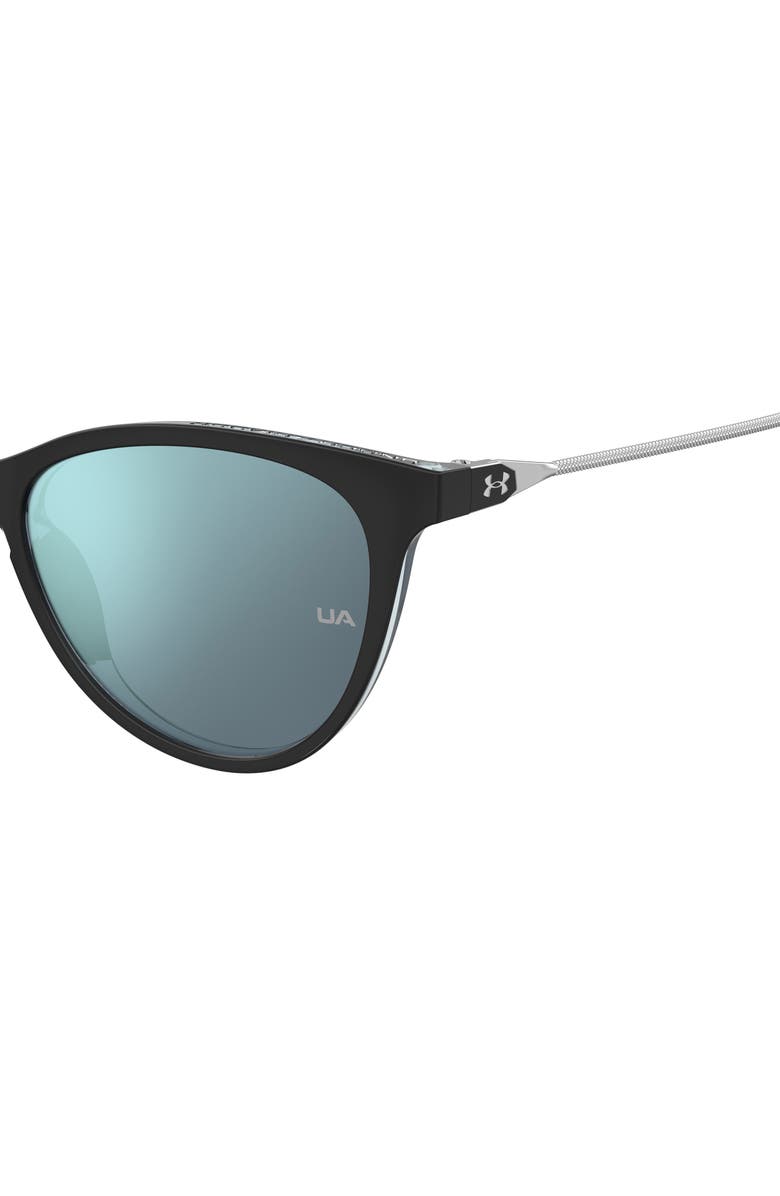 Under Armour Expanse 54mm Gradient Cat Eye Sunglasses, Alternate, color, Black Light Blue