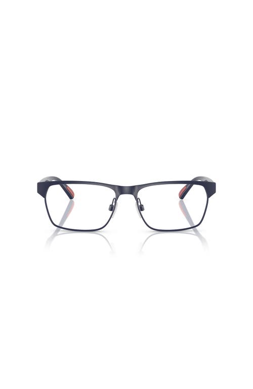 Polo Ralph Lauren 57mm Rectangle Optical Glasses In Blue