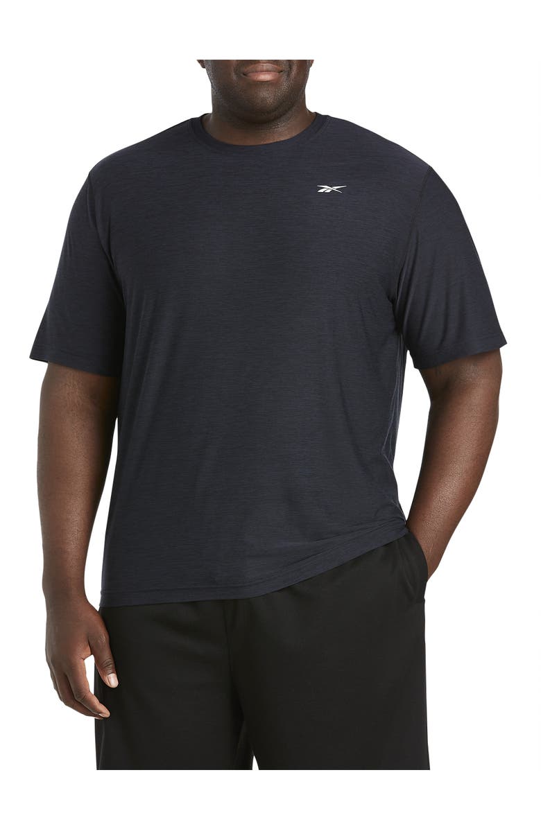 Reebok Big & Tall Performance Perfect T-Shirt, Main, color, Night Blk Hthr