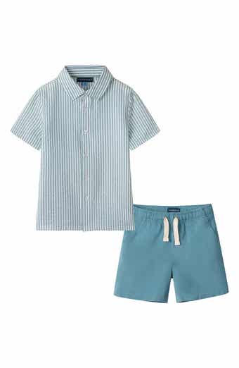 Andy & Evan Kids' Seersucker Shirt & Shorts Set