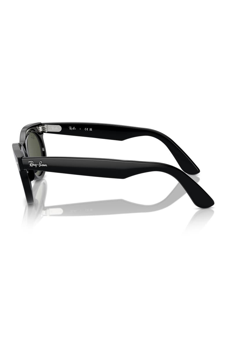 Wayfarer 53mm Oval Sunglasses, Alternate, color, BLACK