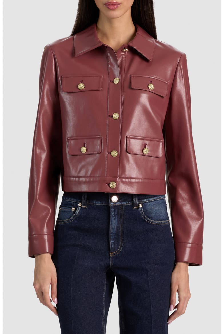 Alex Faux Leather Jacket, Main, color, COGNAC