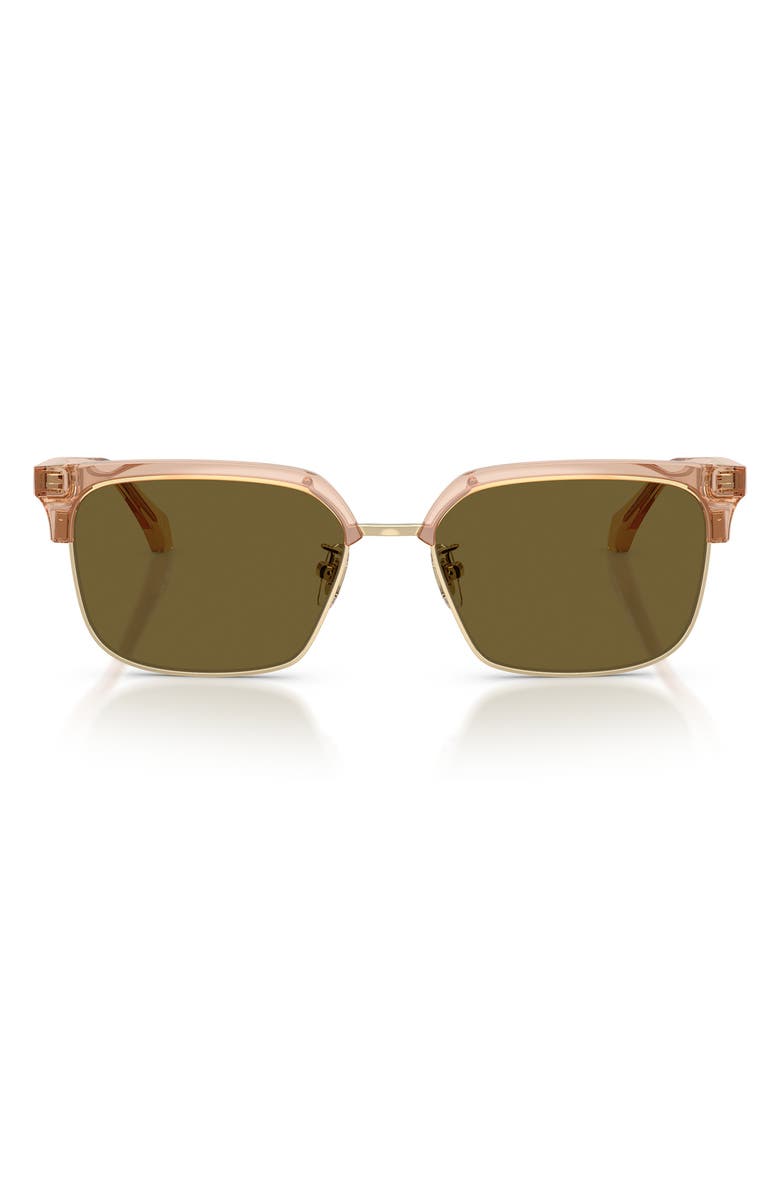 Versace 56mm Square Sunglasses, Main, color, Transparent Brown/ Dark Brown