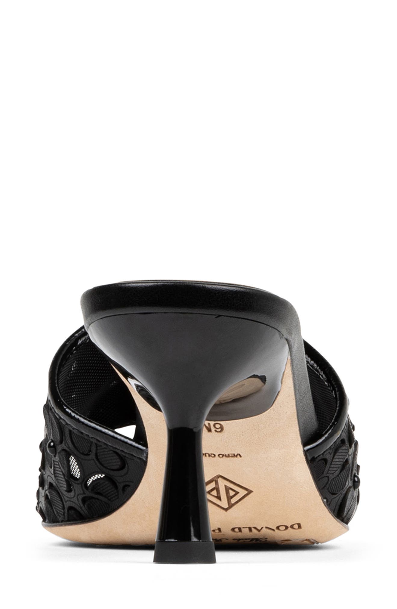 Donald Pliner Rikki Kitten Heel Slide Sandal, Alternate, color, Black