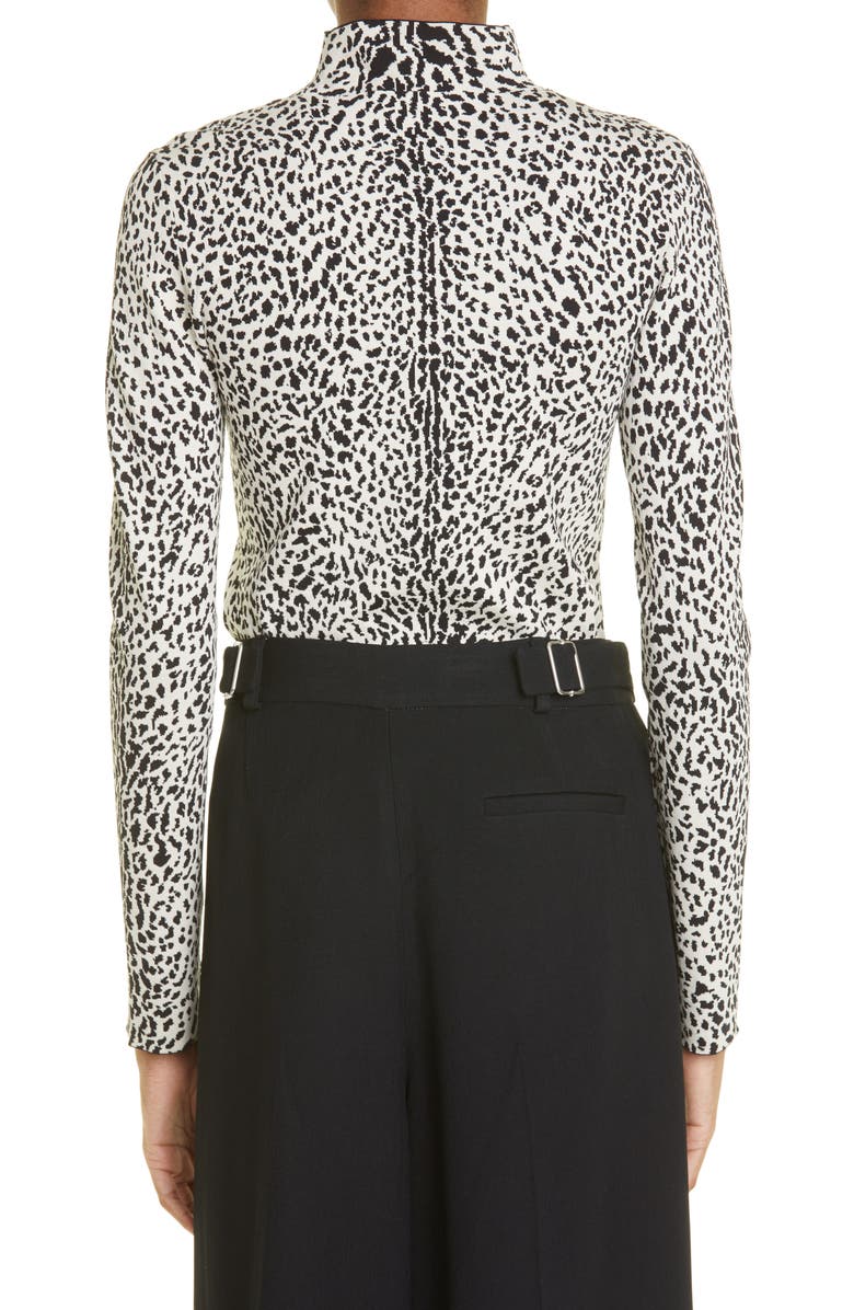 Proenza Schouler Cheetah Jacquard Turtleneck, Alternate, color, 