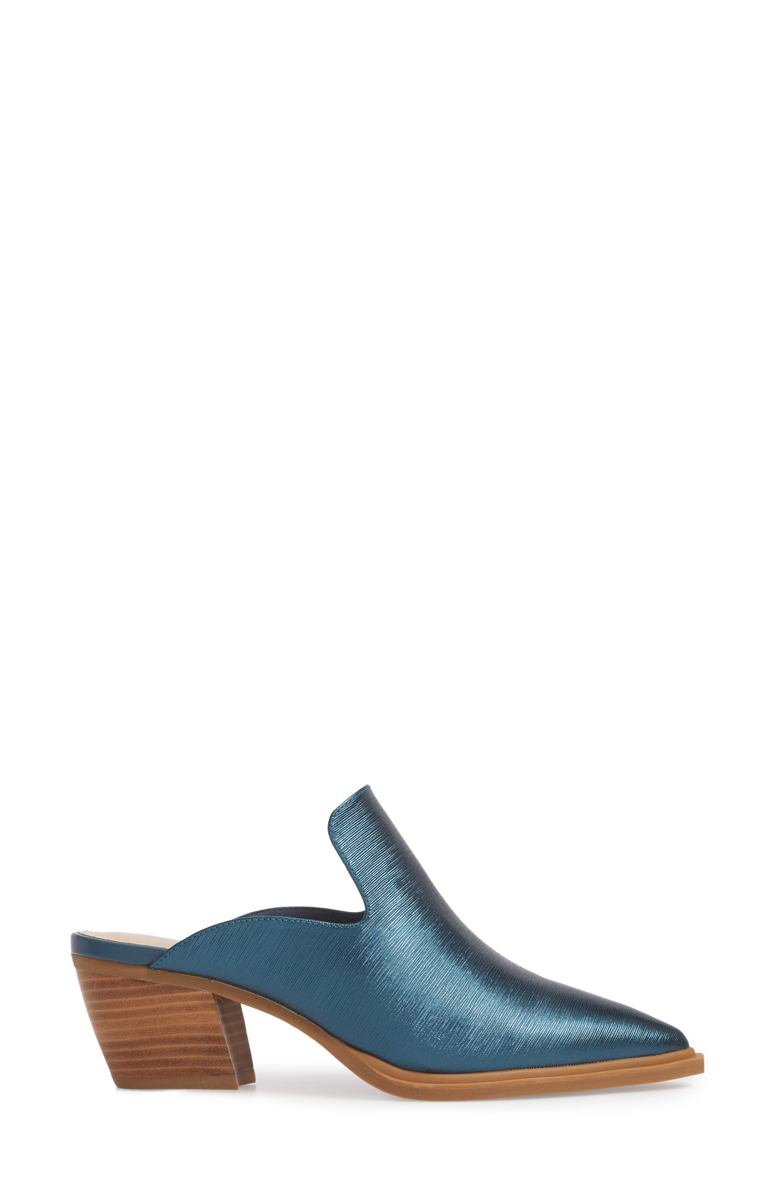 Louisa Loafer Mule, Alternate, color, METALLIC BLUE