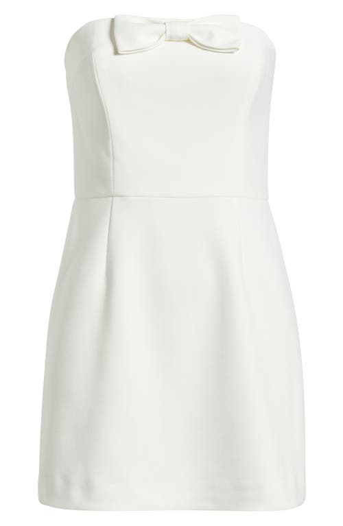 French Connection Whisper Bow Detail Minidress In Summer White