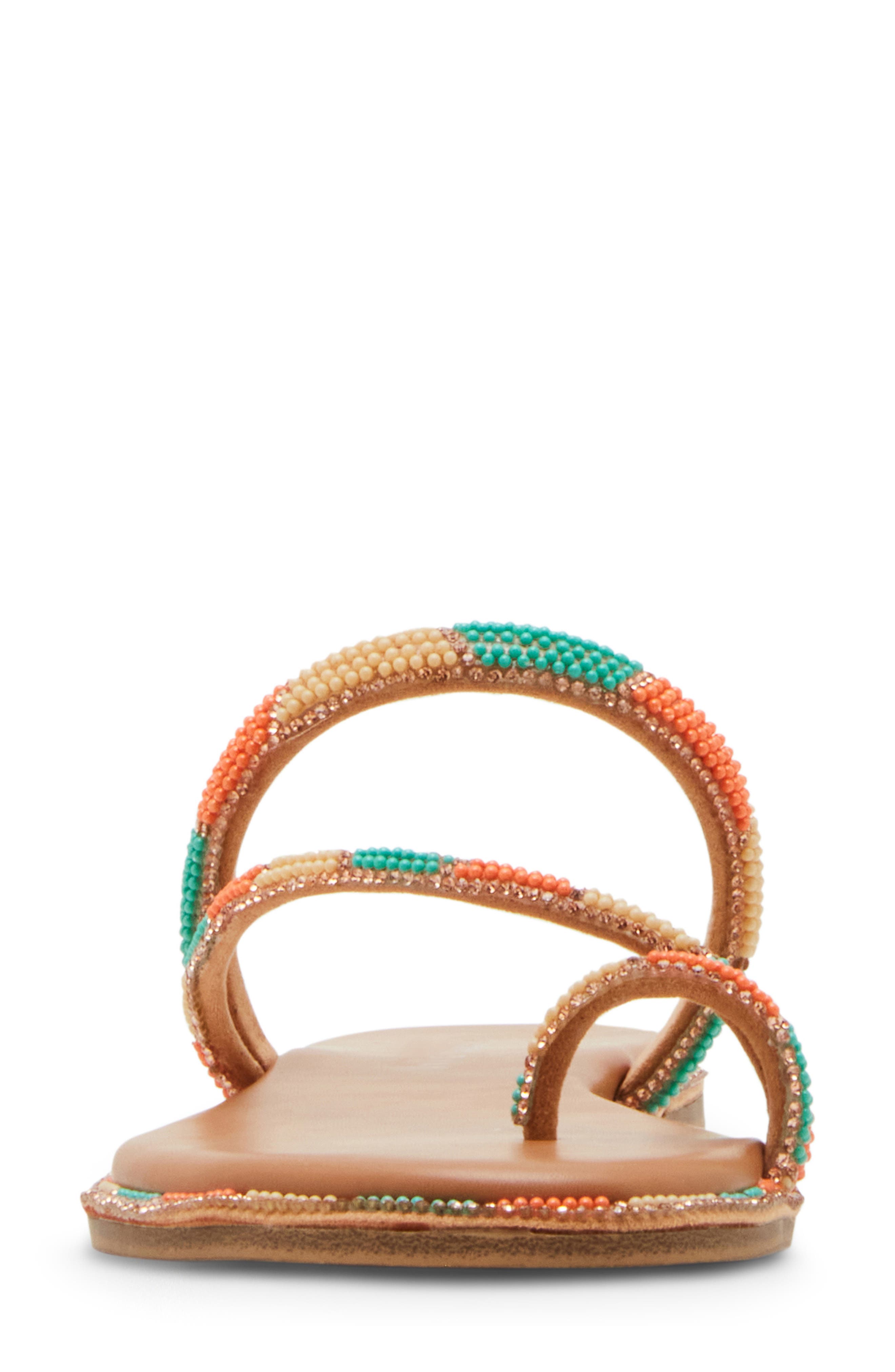 Madden Girl Spotlight Toe Loop Sandal, Alternate, color, Turquiose Multi