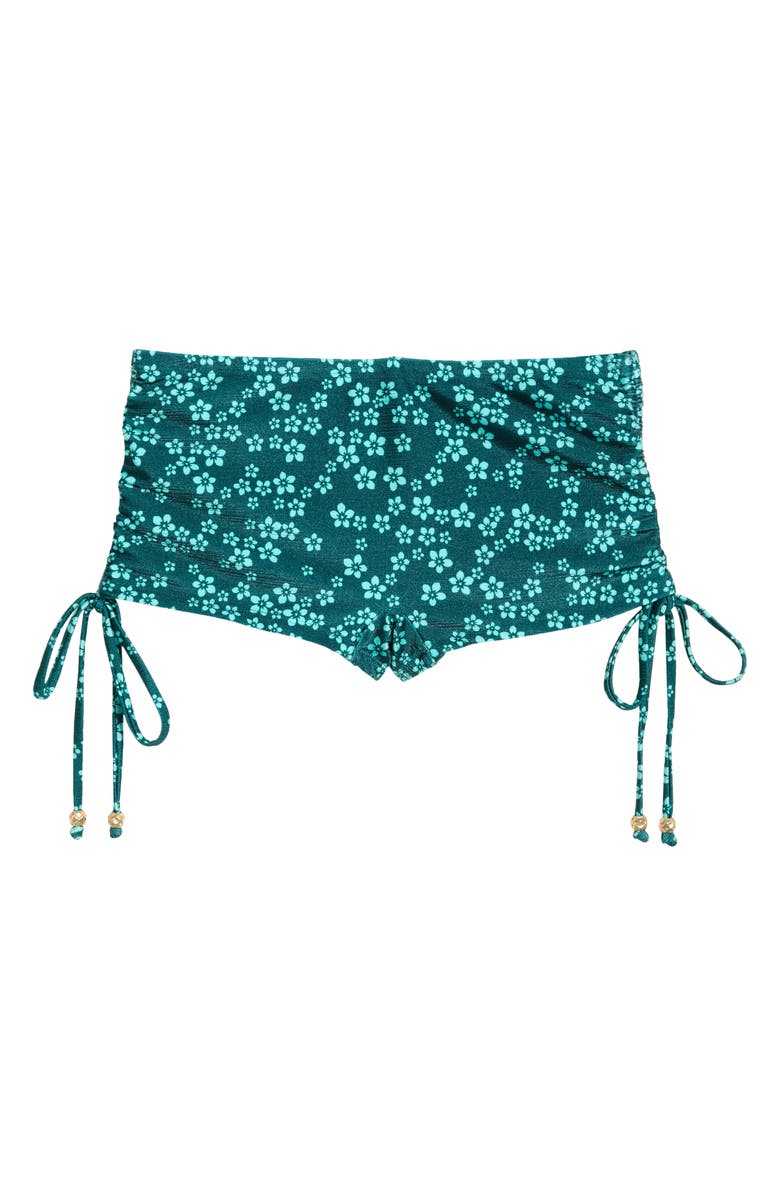 Kulani Kinis Cinched Tie Cheeky Swim Shorts, Alternate, color, Moonkiss