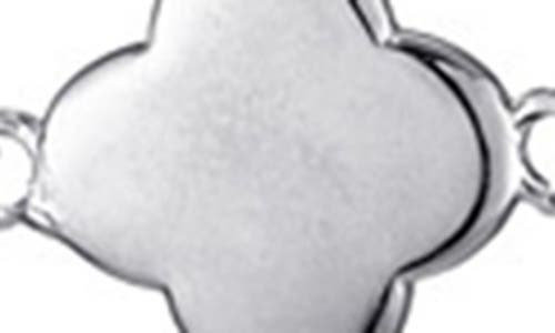 Adornia Silver Plated Clover Station Necklace In Silver