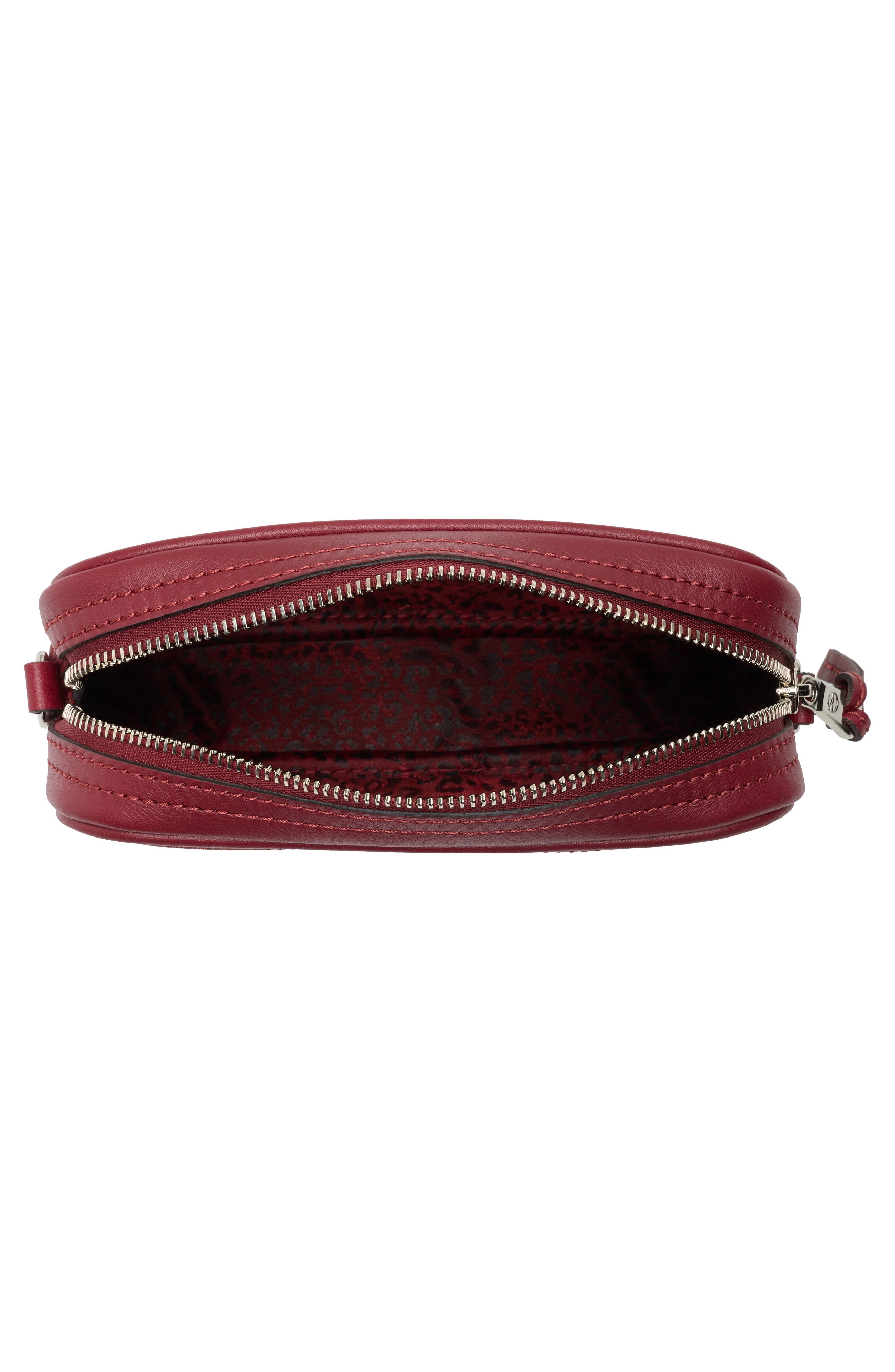 Longchamp Mademoiselle Studded Small Crossbody Belt Bag, Alternate, color, Burgundy