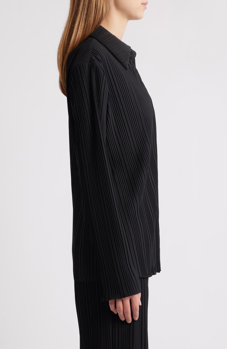 Rails Plissé Button-Up Shirt, Alternate, color, Jet