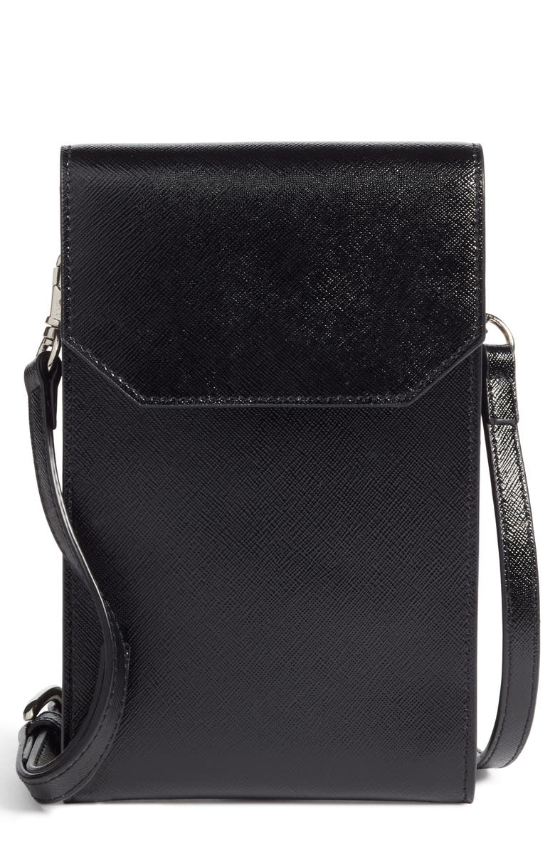 Nordstrom Leather Phone Crossbody Bag, Main, color,