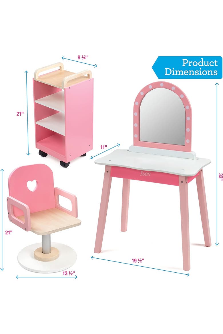 Hair Salon Wooden Playset, Alternate, color, Pink