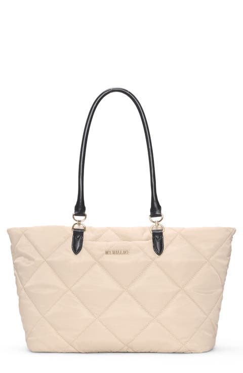 Medium Madison East/West Quilted Nylon Tote