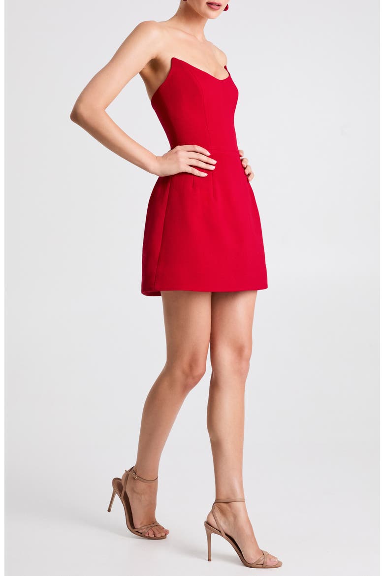 Eliza Fit & Flare Minidress, Alternate, color, RED