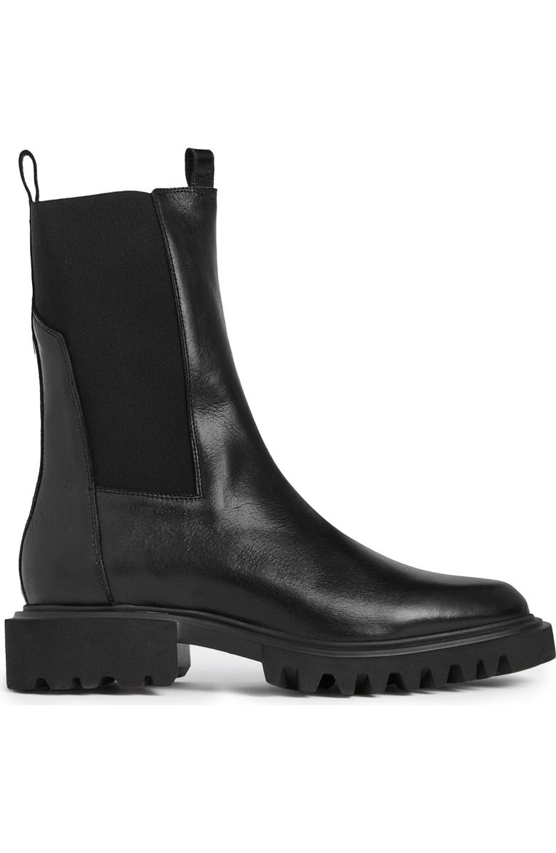AllSaints Hallie Lug Sole Chelsea Boot, Alternate, color, Black