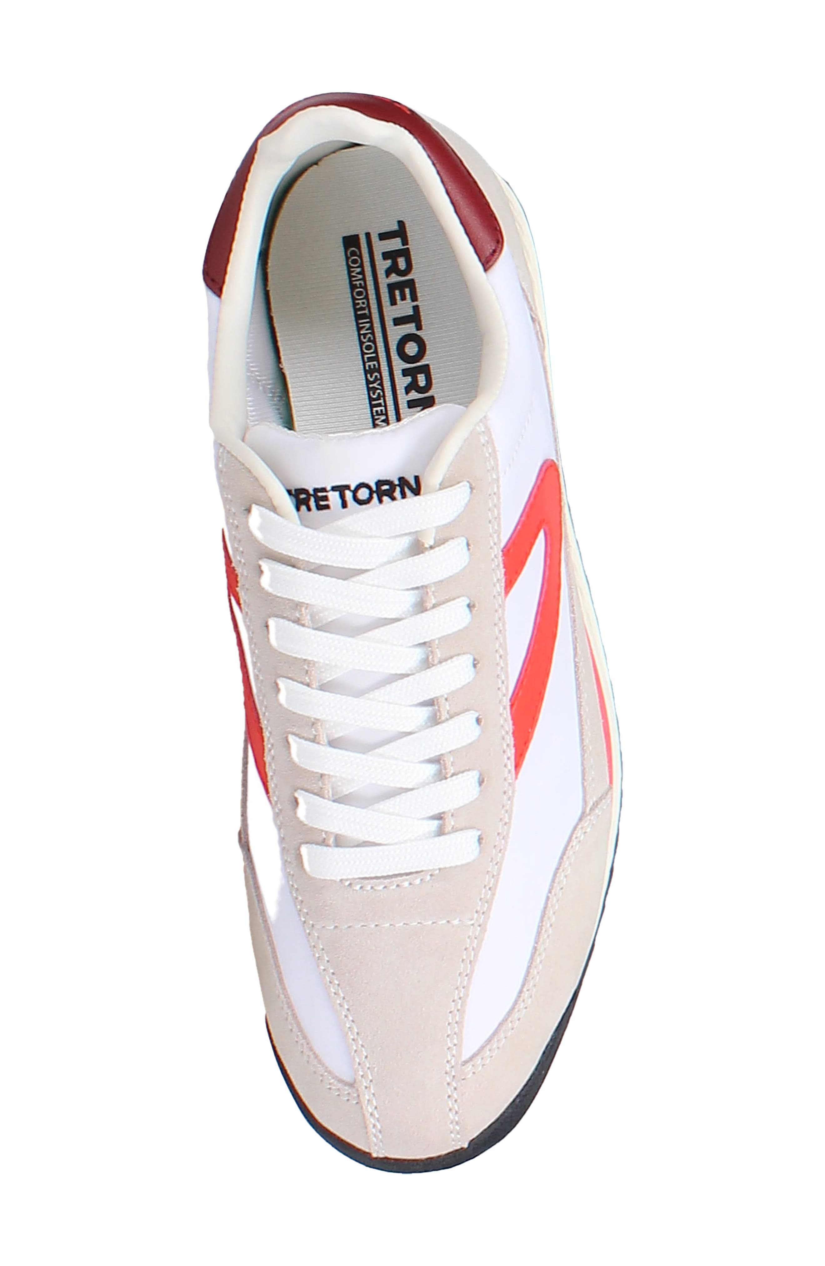 Tretorn Rawlins Retro Sneaker, Alternate, color, White/ Orange