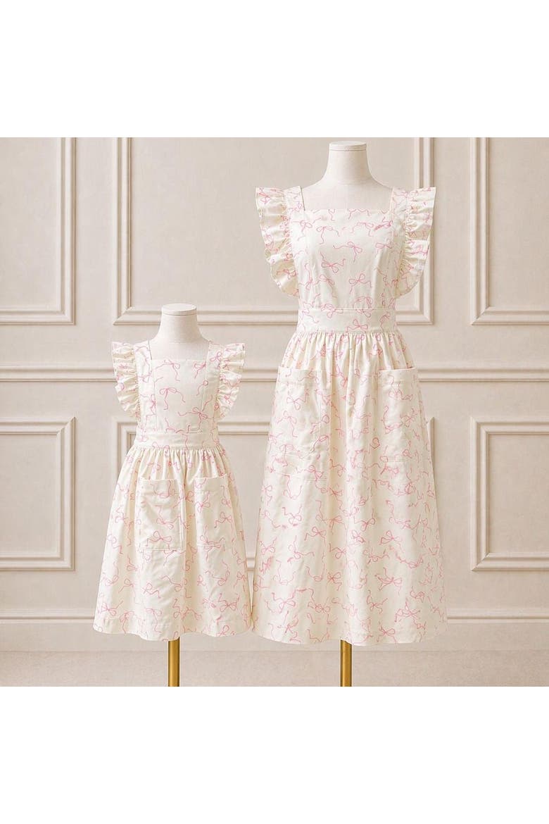 Pink Bow Mommy Hostess Apron, Alternate, color, Pink Bow