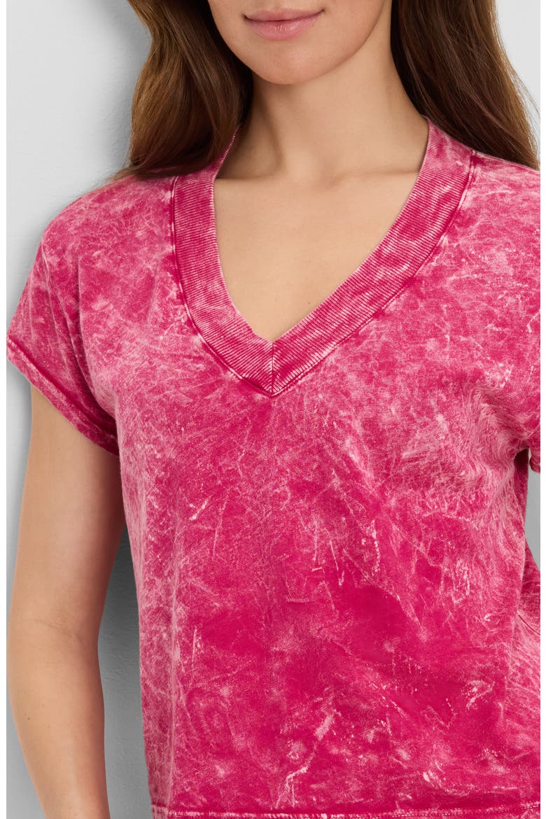 Harlan Cropped V-Neck T-Shirt, Alternate, color, FRENCH ROSE