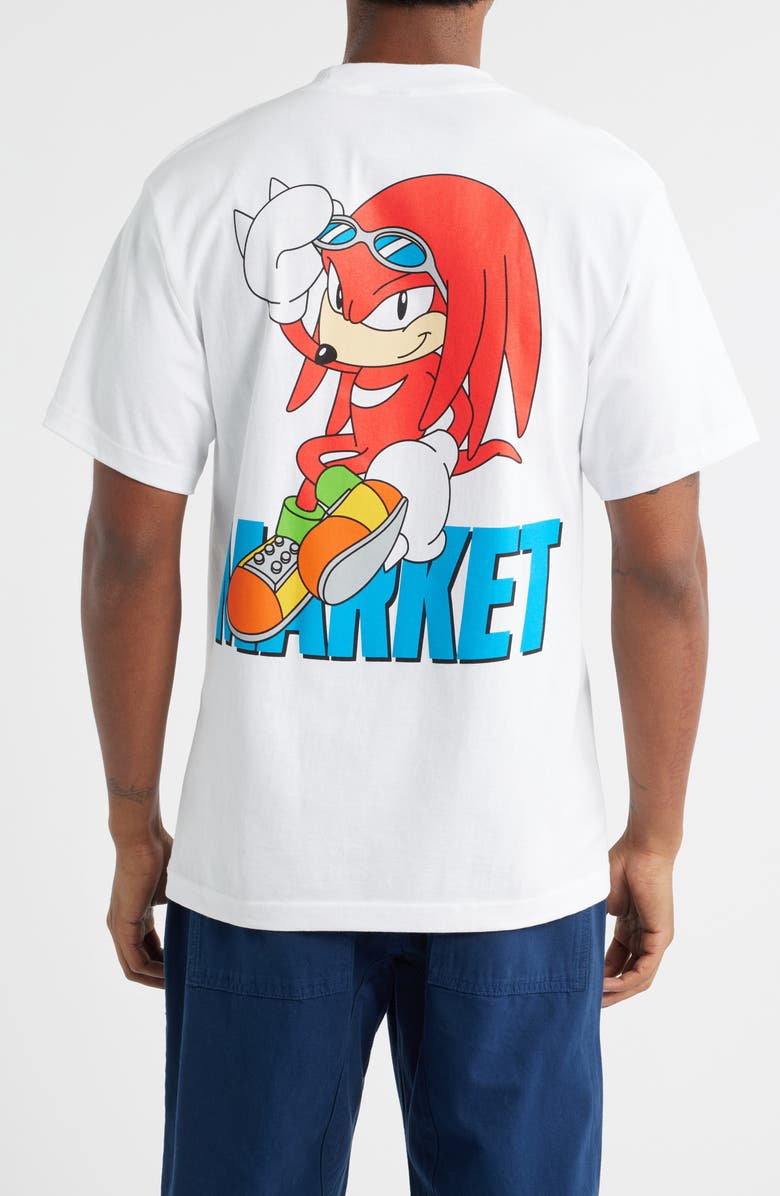 MARKET x Sonic Knuckles Cotton Graphic T-Shirt, Alternate, color, White
